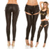 Black Skinny Wet Look Pants